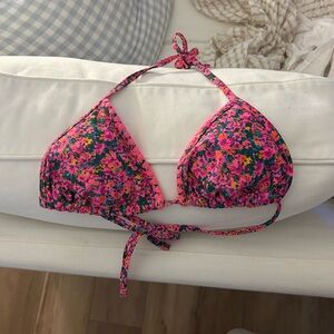 Floral Pink Bikini Top